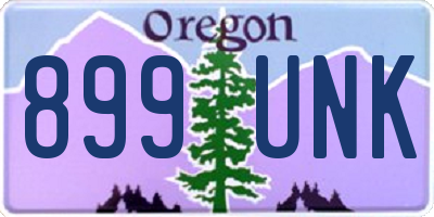 OR license plate 899UNK