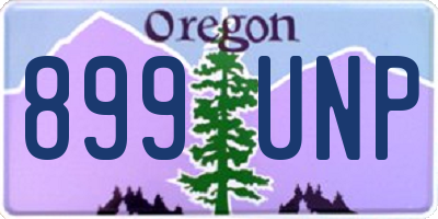 OR license plate 899UNP