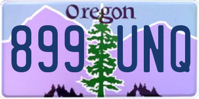 OR license plate 899UNQ