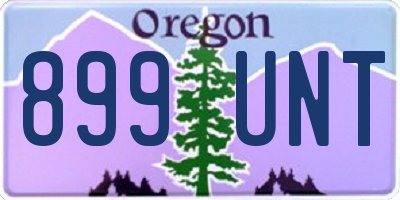 OR license plate 899UNT
