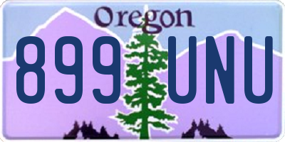 OR license plate 899UNU