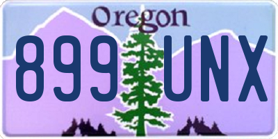 OR license plate 899UNX