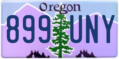 OR license plate 899UNY