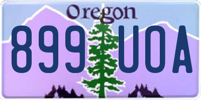 OR license plate 899UOA