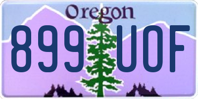 OR license plate 899UOF