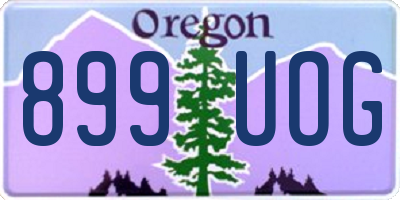 OR license plate 899UOG