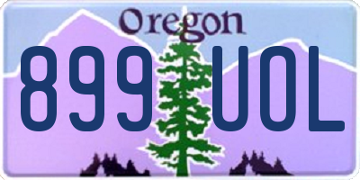 OR license plate 899UOL
