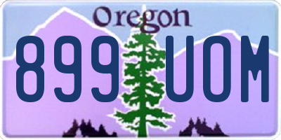 OR license plate 899UOM