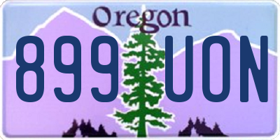 OR license plate 899UON
