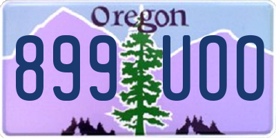 OR license plate 899UOO
