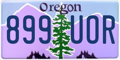OR license plate 899UOR