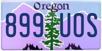 OR license plate 899UOS