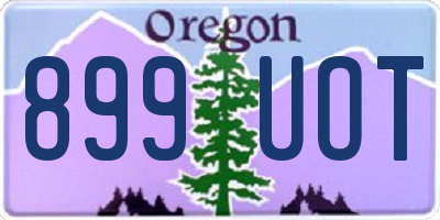 OR license plate 899UOT