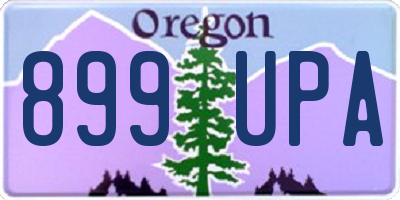 OR license plate 899UPA