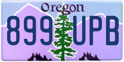 OR license plate 899UPB