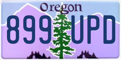 OR license plate 899UPD