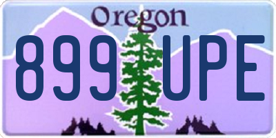 OR license plate 899UPE