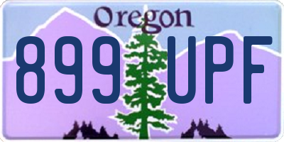 OR license plate 899UPF