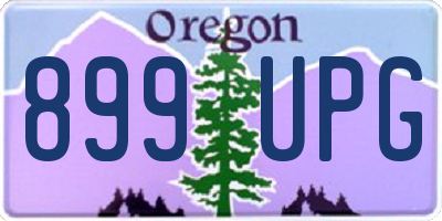 OR license plate 899UPG
