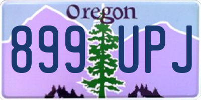 OR license plate 899UPJ