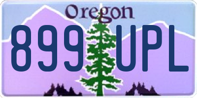 OR license plate 899UPL