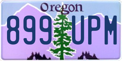 OR license plate 899UPM