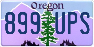 OR license plate 899UPS