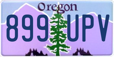 OR license plate 899UPV