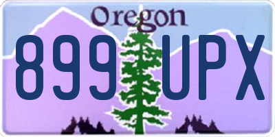 OR license plate 899UPX