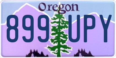 OR license plate 899UPY