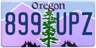 OR license plate 899UPZ