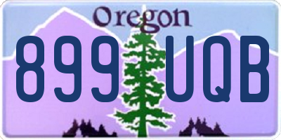 OR license plate 899UQB