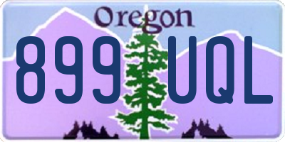 OR license plate 899UQL