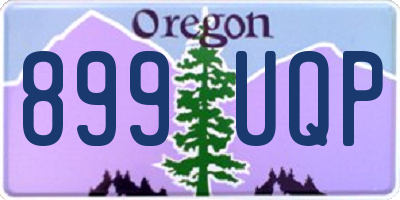 OR license plate 899UQP