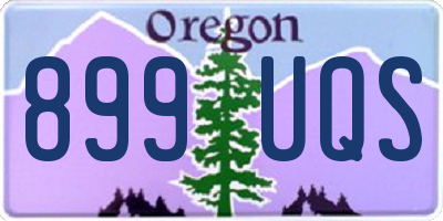 OR license plate 899UQS