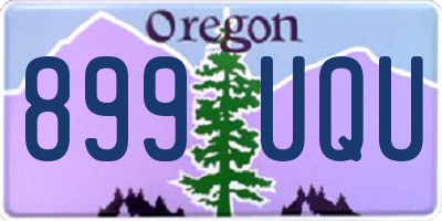 OR license plate 899UQU