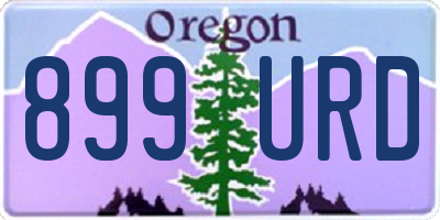 OR license plate 899URD