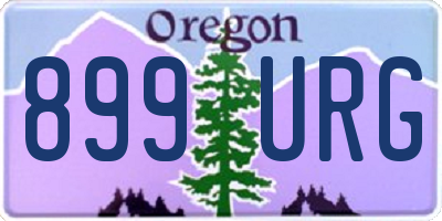 OR license plate 899URG