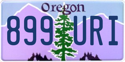 OR license plate 899URI
