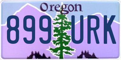 OR license plate 899URK