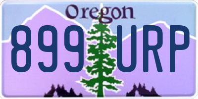 OR license plate 899URP