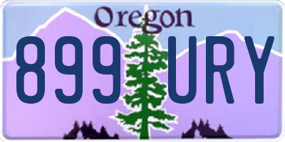 OR license plate 899URY