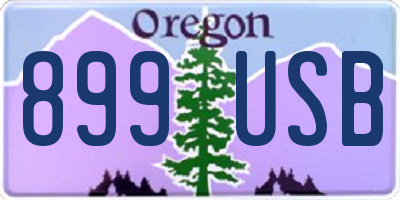 OR license plate 899USB