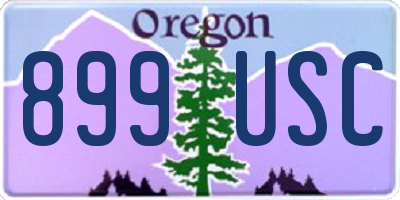 OR license plate 899USC