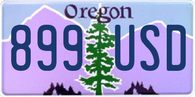 OR license plate 899USD
