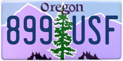 OR license plate 899USF