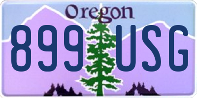 OR license plate 899USG