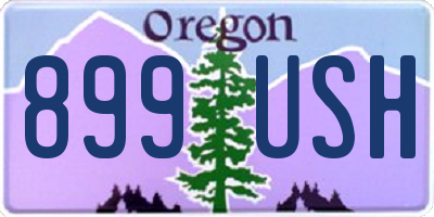 OR license plate 899USH