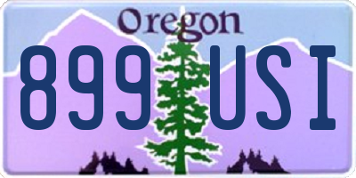OR license plate 899USI