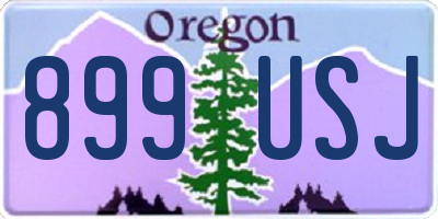 OR license plate 899USJ
